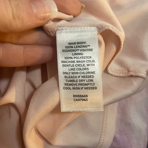 Abound Abstract Floral front tie short sleeve pink/purple dress size sma… - Picture 6 of 8